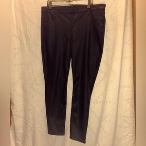 White House Black Market Black Coated Skinny Jeans Sz 16S